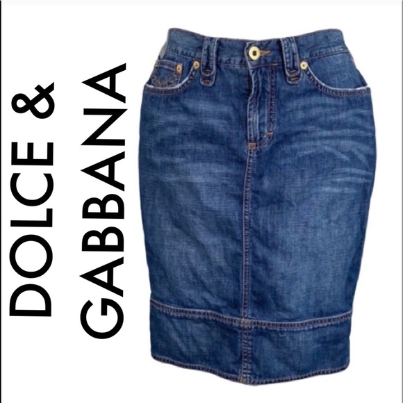 D&G Dresses & Skirts - 👑 DOLCE & GABBANA DENIM SKIRT 💯AUTHENTIC
